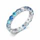 Серебряное кольцо АЛЬКОР 01-1766/00ТБ-00 с топазом и фианитом