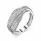 Серебряное кольцо АЛЬКОР 01-1768/00КЦ-00 с фианитом