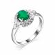 Серебряное кольцо АЛЬКОР 01-1769/00АГ-00 с фианитом и агатом
