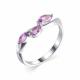 Серебряное кольцо АЛЬКОР 01-1770/00АМ-00 с аметистом