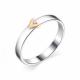 Серебряное кольцо Алькор с золотой накладкой и бриллиантом 01-1771/000Б-00