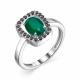 Серебряное кольцо АЛЬКОР 01-1798/00АГ-00 с агатом и цирконием