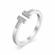 Серебряное кольцо АЛЬКОР 01-1801/00КЦ-00 с фианитом
