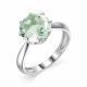 Серебряное кольцо АЛЬКОР 01-1832/000П-00 с празиолитом