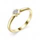 Серебряное кольцо АЛЬКОР 01-1842/000Б-80 с бриллиантом