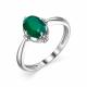 Серебряное кольцо АЛЬКОР 01-1849/00АГ-00 с агатом