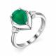Серебряное кольцо АЛЬКОР 01-1852/00АГ-00 с агатом и цирконием