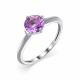 Серебряное кольцо АЛЬКОР 01-1862/00АМ-00 с аметистом