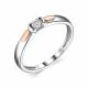 Серебряное кольцо Алькор с золотой накладкой и бриллиантом 01-1863/000Б-00