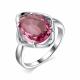 Серебряное кольцо АЛЬКОР 01-1872/0РДК-00 с ювелирным кристаллом