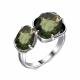 Серебряное кольцо АЛЬКОР 01-1873/00ТК-00 с ювелирным кристаллом