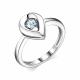 Серебряное кольцо АЛЬКОР 01-1874/00ТБ-00 с топазом