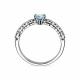 Серебряное кольцо АЛЬКОР 01-1909/00ТБ-00 с топазом