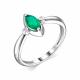Серебряное кольцо АЛЬКОР 01-1910/БРАГ-00 с бриллиантом и агатом