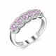 Серебряное кольцо АЛЬКОР 01-1914/00АМ-00 с фианитом и аметистом