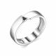 Серебряное кольцо АЛЬКОР 01-1940/00ЧБ-00 с чёрным бриллиантом