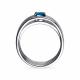 Серебряное кольцо АЛЬКОР 01-1951/0НСЛ-00 с Лондон топазом