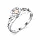 Серебряное кольцо Алькор с золотой накладкой и бриллиантом 01-1958/000Б-00