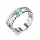 Серебряное кольцо АЛЬКОР 01-1959/000П-00 с празиолитом