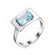Серебряное кольцо АЛЬКОР 01-1986/00ТБ-00 с топазом