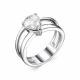 Серебряное кольцо АЛЬКОР 01-1988/00ГХ-00 с горным хрусталём