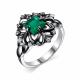 Серебряное кольцо АЛЬКОР 01-2025/0М66-00 с фианитом и агатом