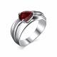 Серебряное кольцо АЛЬКОР 01-2041/00ГР-00 с гранатом