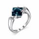 Серебряное кольцо АЛЬКОР 01-2057/ЮСТЛ-00 с фианитом и ювелирным кристаллом