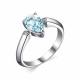 Серебряное кольцо АЛЬКОР 01-2059/00ТБ-00 с топазом и фианитом