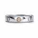 Серебряное кольцо АЛЬКОР с золотой накладкой и бриллиантом 01-2066/000Б-00