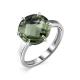 Серебряное кольцо АЛЬКОР 01-2079/0ЧБК-00 с ювелирным кристаллом