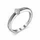 Серебряное кольцо АЛЬКОР 01-2104/000Б-00 с бриллиантом