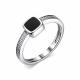Серебряное кольцо АЛЬКОР 01-2107/0ЭМ3-00 с фианитом и эмалью