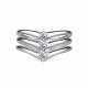 Серебряное кольцо АЛЬКОР 01-2164/00КЦ-00 с фианитом
