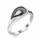 Серебряное кольцо АЛЬКОР 01-2168/000Б-00 с бриллиантом