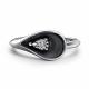Серебряное кольцо АЛЬКОР 01-2168/000Б-00 с бриллиантом