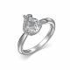 Серебряное кольцо АЛЬКОР 01-2188/00ГХ-00 с фианитом и горным хрусталём