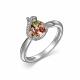 Серебряное кольцо АЛЬКОР 01-2188/00СТ-00 с фианитом и султанитом