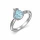 Серебряное кольцо АЛЬКОР 01-2188/00ТБ-00 с топазом и фианитом