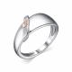 Серебряное кольцо Алькор с золотой накладкой и бриллиантом 01-2191/000Б-00
