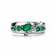 Серебряное кольцо АЛЬКОР 01-2196/00АГ-00 с фианитом и агатом