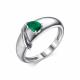 Серебряное кольцо АЛЬКОР 01-2197/00АГ-00 с агатом