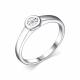 Серебряное кольцо АЛЬКОР 01-2201/000Б-00 с бриллиантом