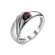 Серебряное кольцо АЛЬКОР 01-2208/00ГР-00 с гранатом
