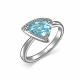 Серебряное кольцо АЛЬКОР 01-2212/00ТБ-00 с топазом и фианитом