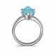 Серебряное кольцо АЛЬКОР 01-2214/00ГА-00 с фианитом и агатом