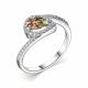 Серебряное кольцо АЛЬКОР 01-2228/00СТ-00 с фианитом и султанитом
