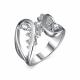 Серебряное кольцо АЛЬКОР 01-2255/00КЦ-00 с фианитом
