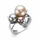 Серебряное кольцо АЛЬКОР 01-2280/00ЖБ-00 с жемчугом