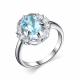 Серебряное кольцо АЛЬКОР 01-2320/00ТБ-00 с топазом и фианитом